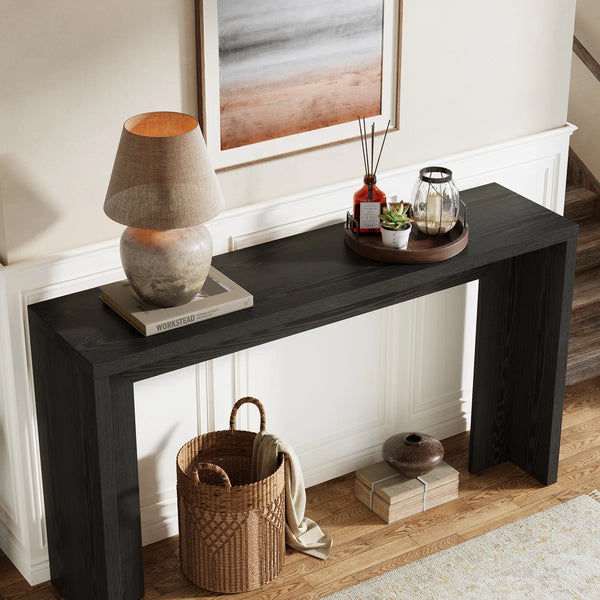 Farmhouse Console Table, Narrow Wooden Sofa Table for Entryway, Hallway & Living Room  Wooden Bazar