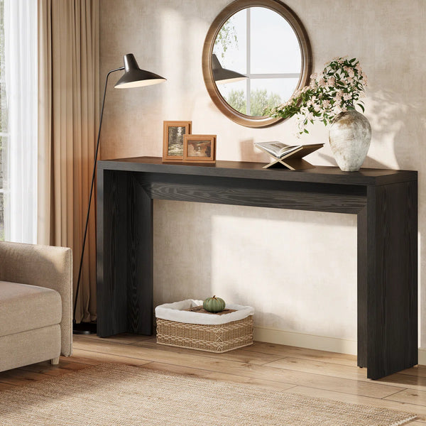 Farmhouse Console Table, Narrow Wooden Sofa Table for Entryway, Hallway & Living Room  Wooden Bazar