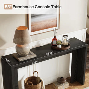 Farmhouse Console Table, Narrow Wooden Sofa Table for Entryway, Hallway & Living Room  Wooden Bazar
