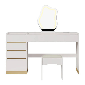 55" Smart Makeup Vanity Set With Mirror & Lights  Wooden Bazar