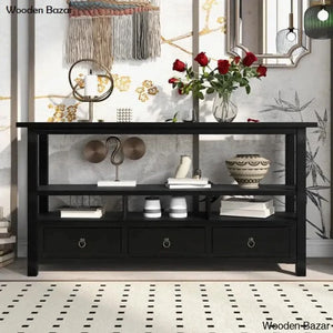 Carved Wood Accent Table - Console Table