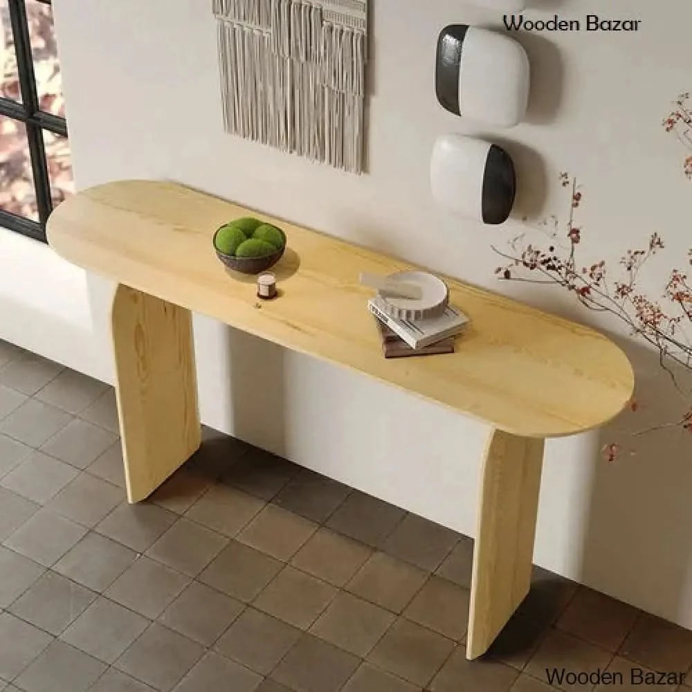 Wood Small Side Table - Console Table