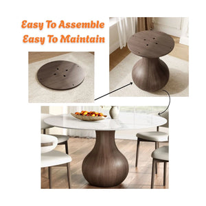Dining Room Set Dining Table And 4 Seats - Sintered Stone Round Dining Set