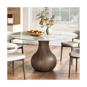 Dining Room Set Dining Table And 4 Seats - Sintered Stone Round Dining Set