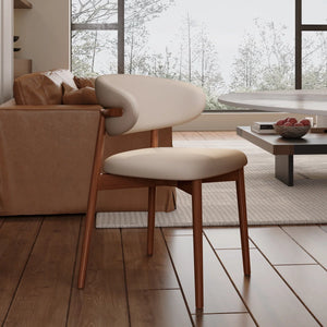 Mid-Century Round Pedestal Kitchen Dining Table Set With 4 Upholstered Chairs