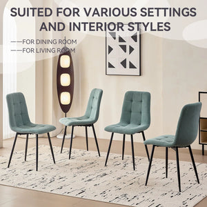 Caroon Round Farmhouse Dining Table Set for 4 with Velvet/Corduroy Chairs - Wooden bazar