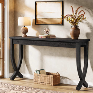 Solid Wood Farmhouse Console Table for Entryway, Hallway & Living Room  Wooden Bazar