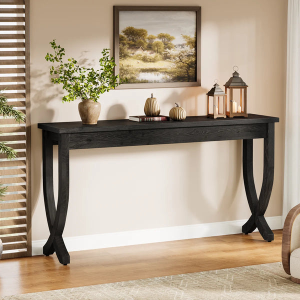 Solid Wood Farmhouse Console Table for Entryway, Hallway & Living Room  Wooden Bazar