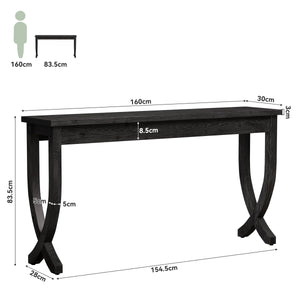 Solid Wood Farmhouse Console Table for Entryway, Hallway & Living Room  Wooden Bazar