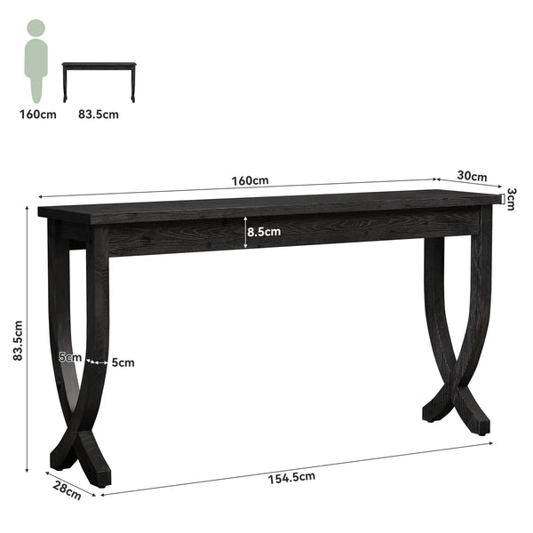 Solid Wood Farmhouse Console Table for Entryway, Hallway & Living Room  Wooden Bazar