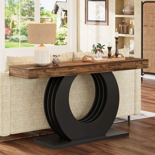 Modern Wood Console Sofa Table for Entryway, Hallway & Living Room | Minimalist Accent Table  Wooden Bazar