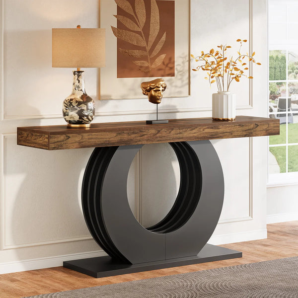 Modern Wood Console Sofa Table for Entryway, Hallway & Living Room | Minimalist Accent Table  Wooden Bazar