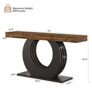 Modern Wood Console Sofa Table for Entryway, Hallway & Living Room | Minimalist Accent Table  Wooden Bazar