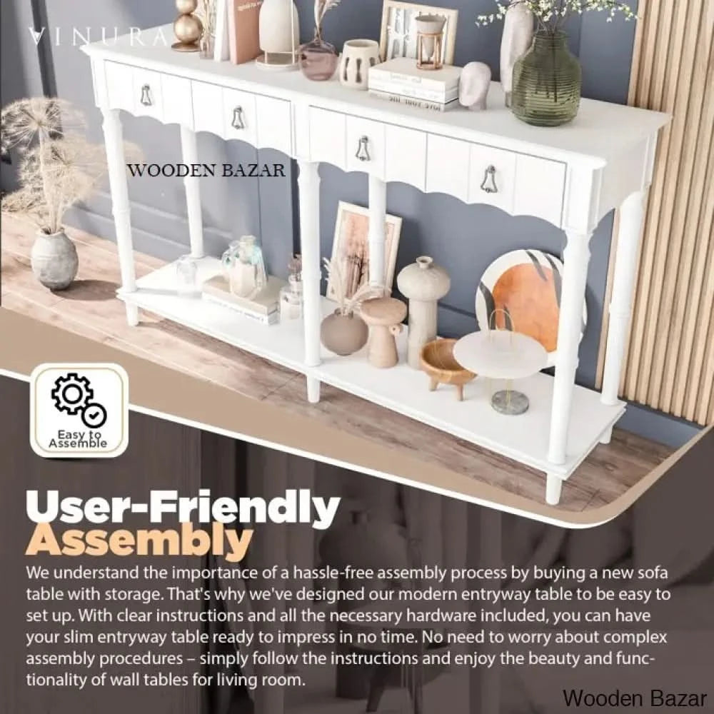 Small Side Table for living Room - Console Table