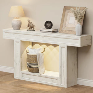 Wood Console Table for Entryway, Narrow Sofa Table for Living Room or Foyer  Wooden Bazar