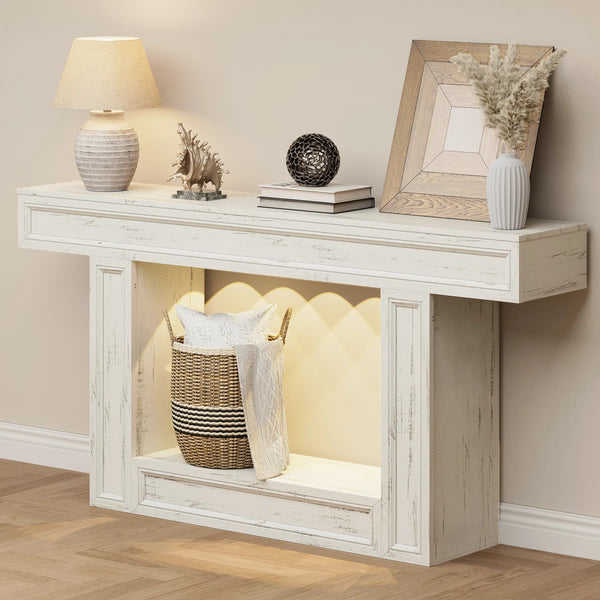 Wood Console Table for Entryway, Narrow Sofa Table for Living Room or Foyer  Wooden Bazar