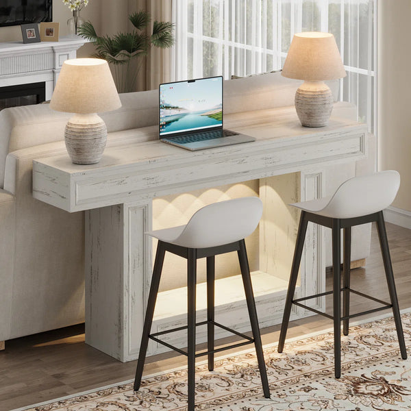 Wood Console Table for Entryway, Narrow Sofa Table for Living Room or Foyer  Wooden Bazar