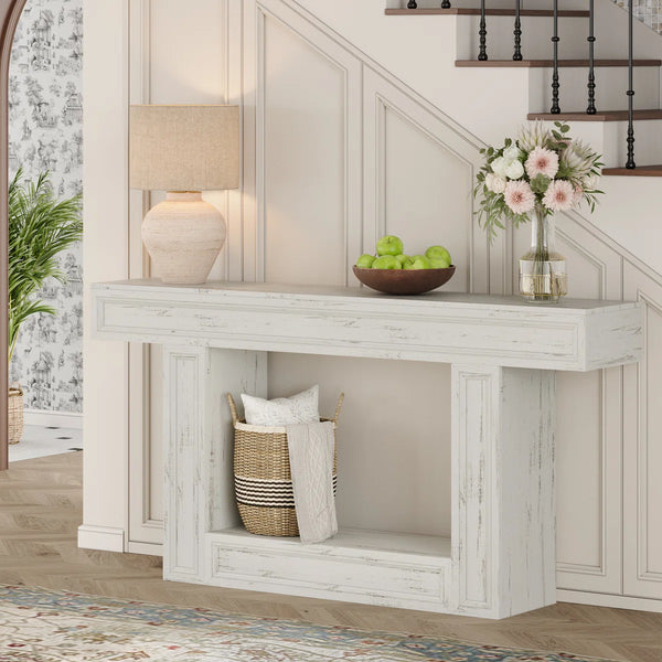 Wood Console Table for Entryway, Narrow Sofa Table for Living Room or Foyer  Wooden Bazar
