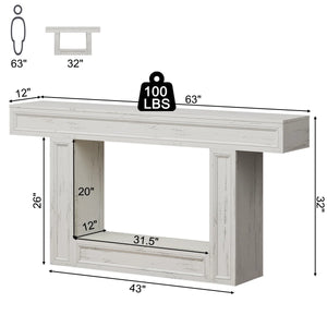 Wood Console Table for Entryway, Narrow Sofa Table for Living Room or Foyer  Wooden Bazar