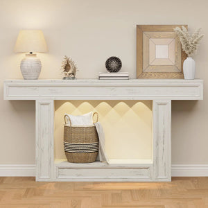 Wood Console Table for Entryway, Narrow Sofa Table for Living Room or Foyer  Wooden Bazar