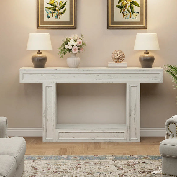 Wood Console Table for Entryway, Narrow Sofa Table for Living Room or Foyer  Wooden Bazar