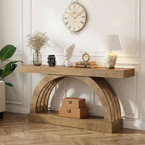 Arched Console Table for Hallway and Living Room  Wooden Bazar