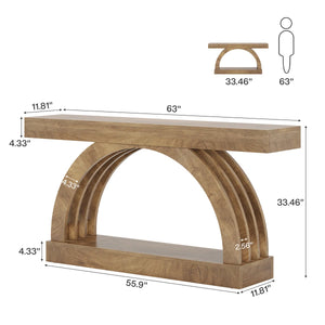 Arched Console Table for Hallway and Living Room  Wooden Bazar