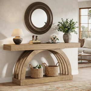 Arched Console Table for Hallway and Living Room  Wooden Bazar