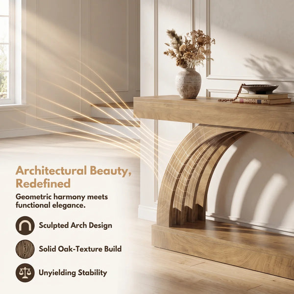 Arched Console Table for Hallway and Living Room  Wooden Bazar