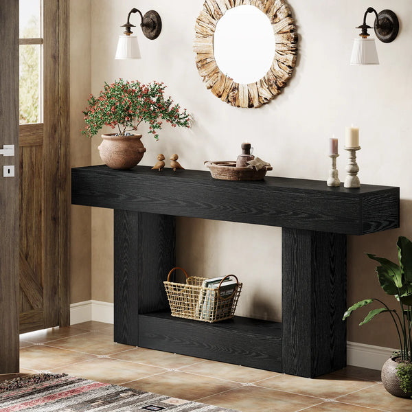Farmhouse Console Table for Entryway & Living Room  Wooden Bazar
