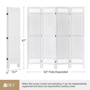 Rustic Wooden Folding Room Divider with Lattice Privacy Screen   Wooden Bazar