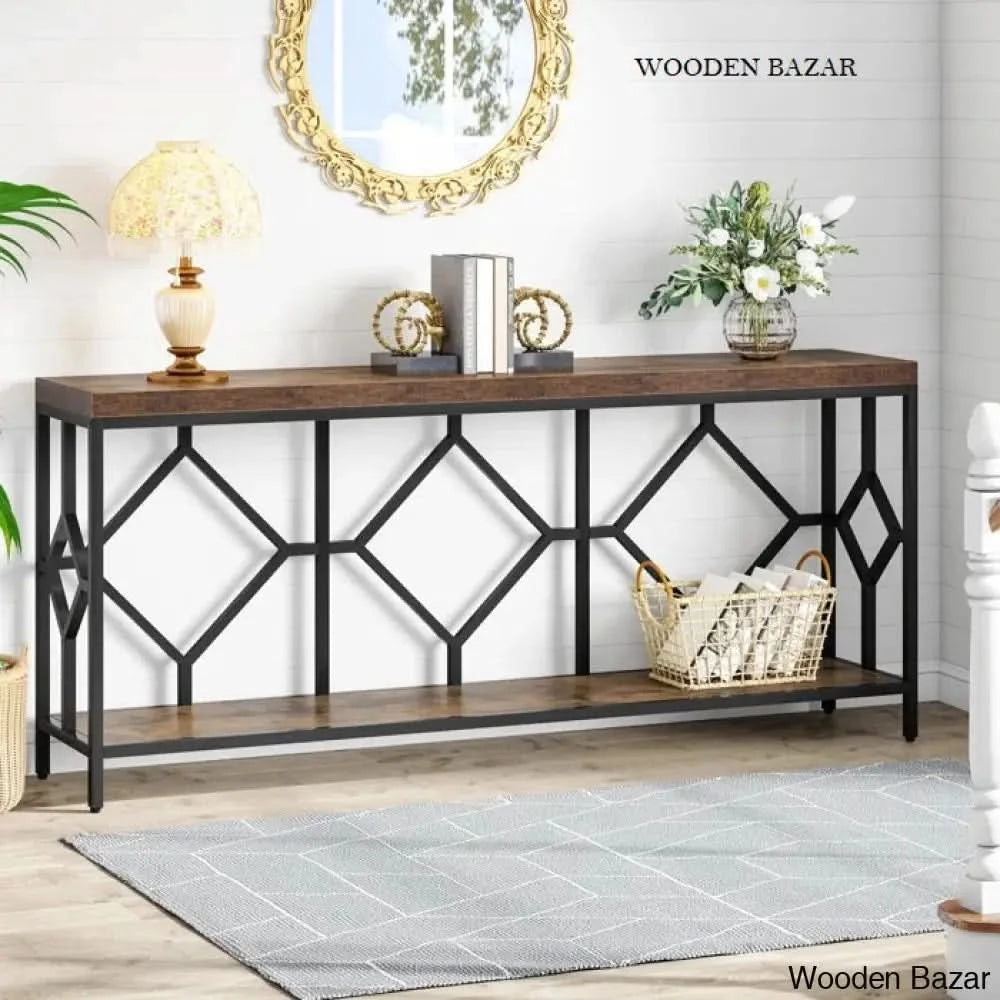Wood End Tables for Living Room - Console Table