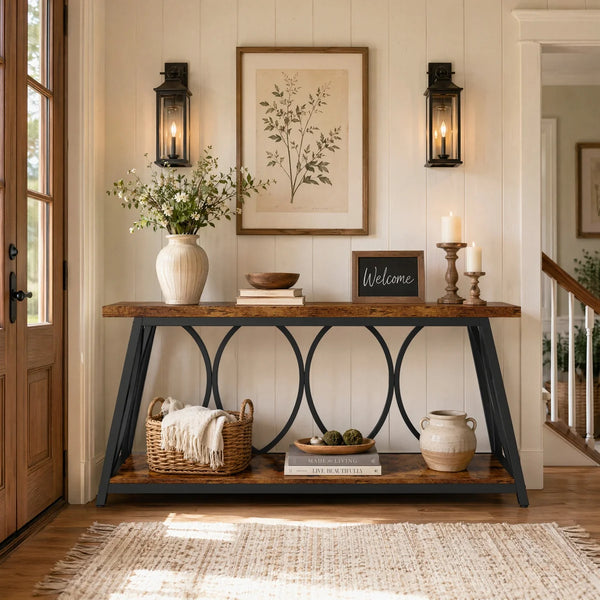 Extra-Long Console Table for Entryway, Living Room & Hallway  Wooden Bazar