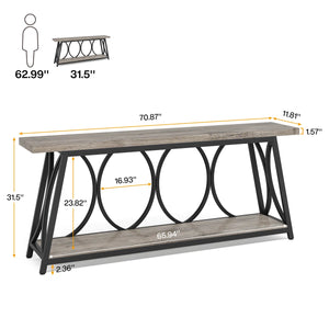 Extra-Long Console Table for Entryway, Living Room & Hallway  Wooden Bazar