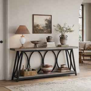 Extra-Long Console Table for Entryway, Living Room & Hallway  Wooden Bazar