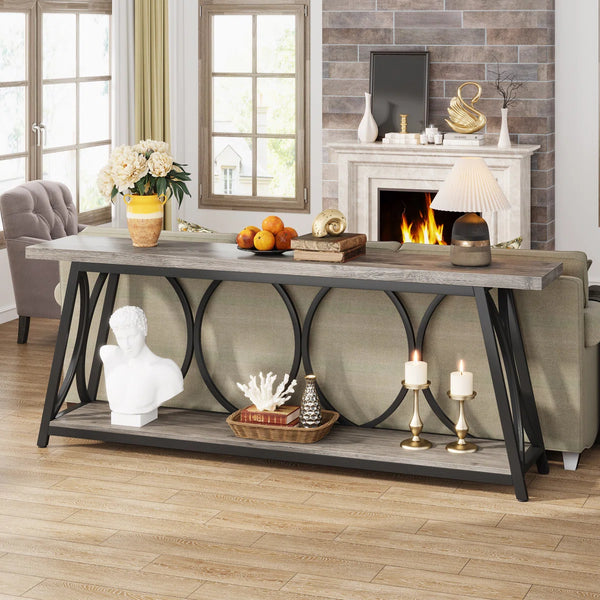 Extra-Long Console Table for Entryway, Living Room & Hallway  Wooden Bazar