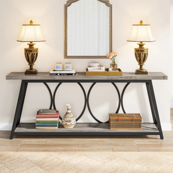 Extra-Long Console Table for Entryway, Living Room & Hallway  Wooden Bazar