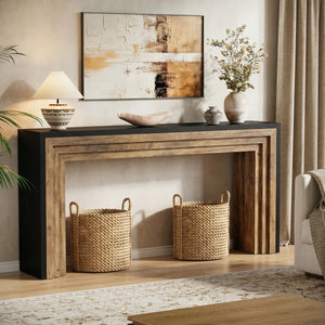 Long Console Table for Entryway, Hallway & Living Room | Modern Sofa Table  Wooden Bazar