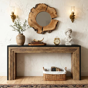 Long Console Table for Entryway, Hallway & Living Room | Modern Sofa Table  Wooden Bazar