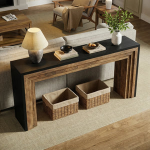 Long Console Table for Entryway, Hallway & Living Room | Modern Sofa Table  Wooden Bazar