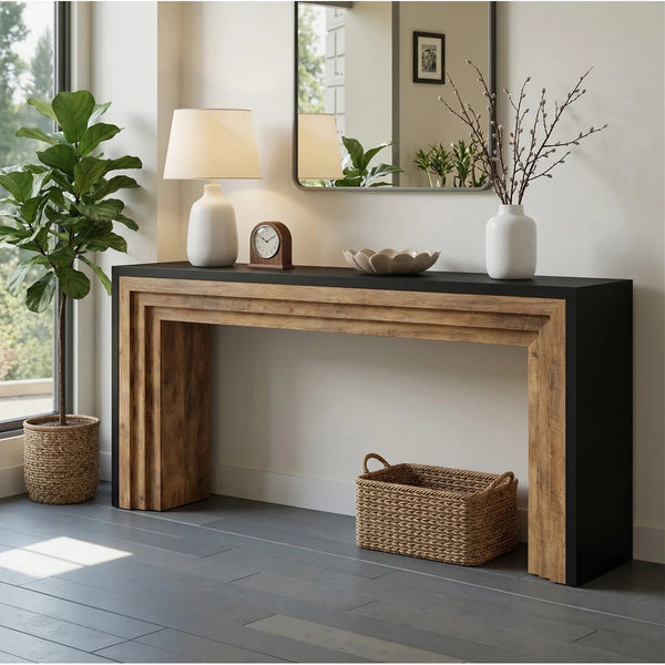 Long Console Table for Entryway, Hallway & Living Room | Modern Sofa Table  Wooden Bazar