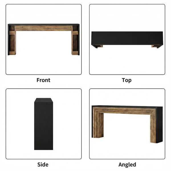 Long Console Table for Entryway, Hallway & Living Room | Modern Sofa Table  Wooden Bazar