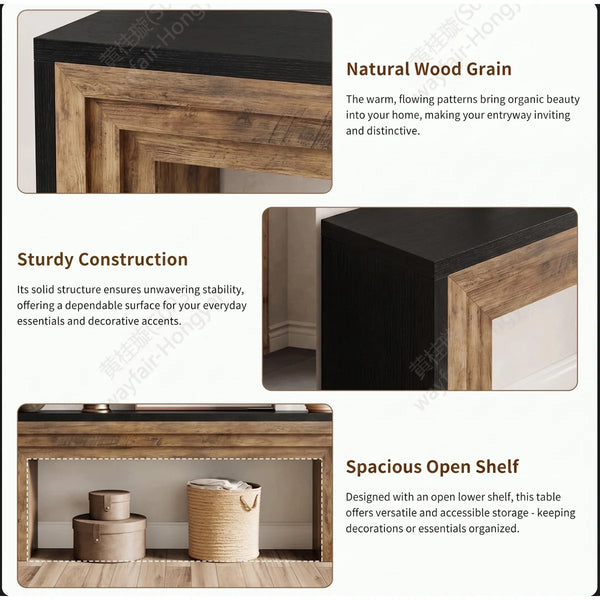 Long Console Table for Entryway, Hallway & Living Room | Modern Sofa Table  Wooden Bazar