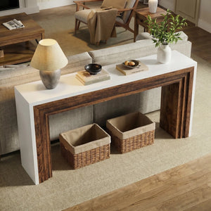 Long Console Table for Entryway, Living Room & Hallway  Wooden Bazar