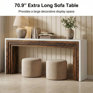 Long Console Table for Entryway, Living Room & Hallway  Wooden Bazar