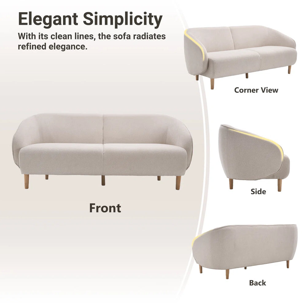 Modern Deep Seat Standard Sofa - Wooden Bazar