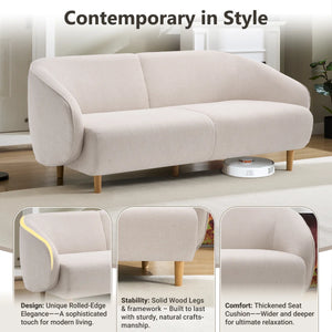 Modern Deep Seat Standard Sofa - Wooden Bazar