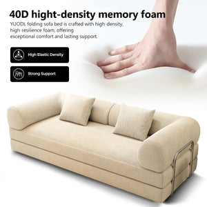 78.8" Modular Sofa Bed - 4-in-1 Convertible Design with Corduroy Fabric and High Density Sponge, Removable Cover and Fixed Frame  Wooden Bazar