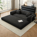 78.8" Modular Sofa Bed - 4-in-1 Convertible Design with Corduroy Fabric and High Density Sponge, Removable Cover and Fixed Frame  Wooden Bazar