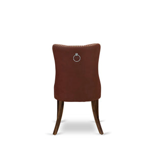 Kitchen Table Set Consists of a 48" Round Table with Pedestal and 6 Black Polyester Fabric Upholstered Chairs